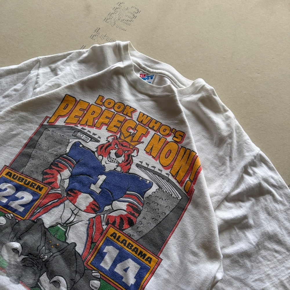 Vintage 90s Auburn Vs Alabama Iron Bowl T-shirt